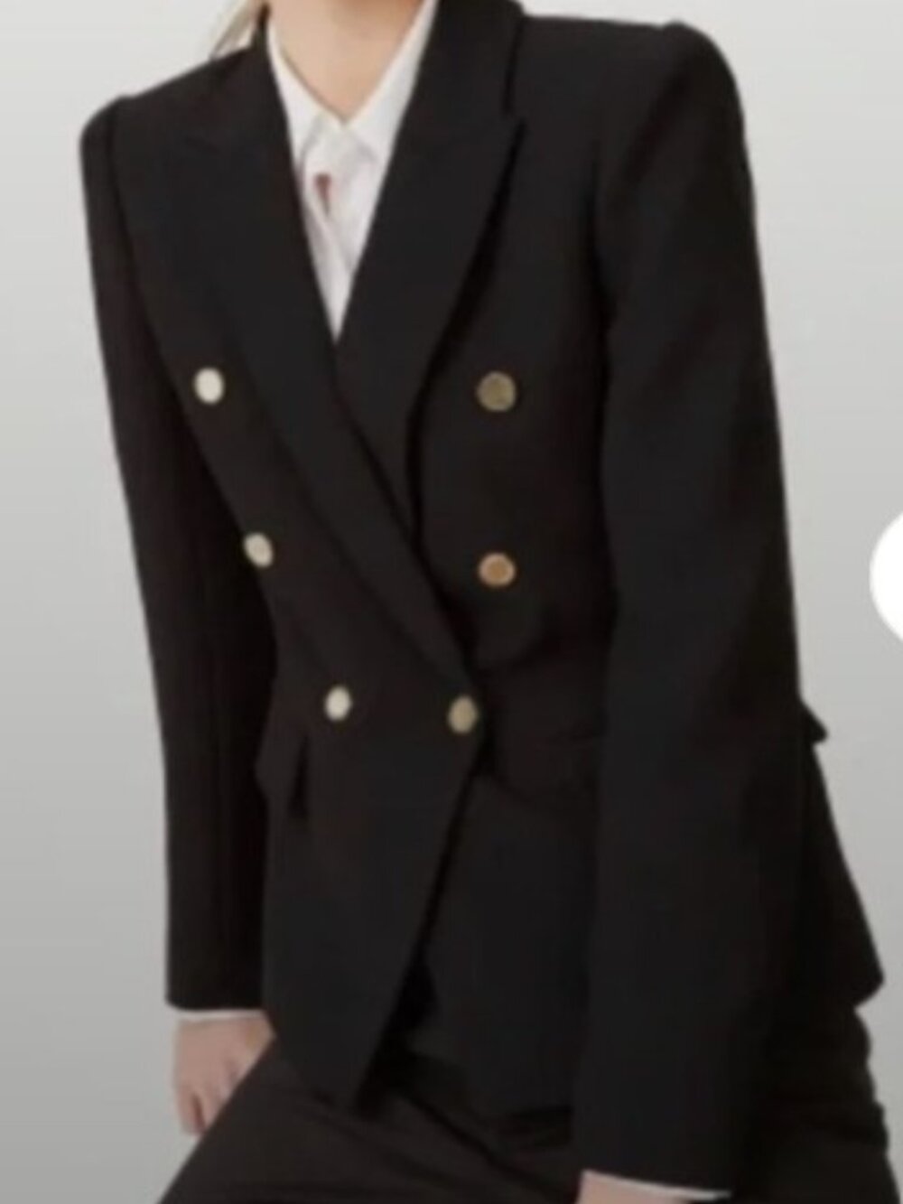 Club Monaco Black Blazer Size 6 Gold/Black buttons